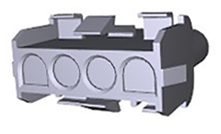 TE Connectivity, Universal MATE-N-LOK Female Connector Housing, 6.35mm Pitch, 4 Way, 1 Row