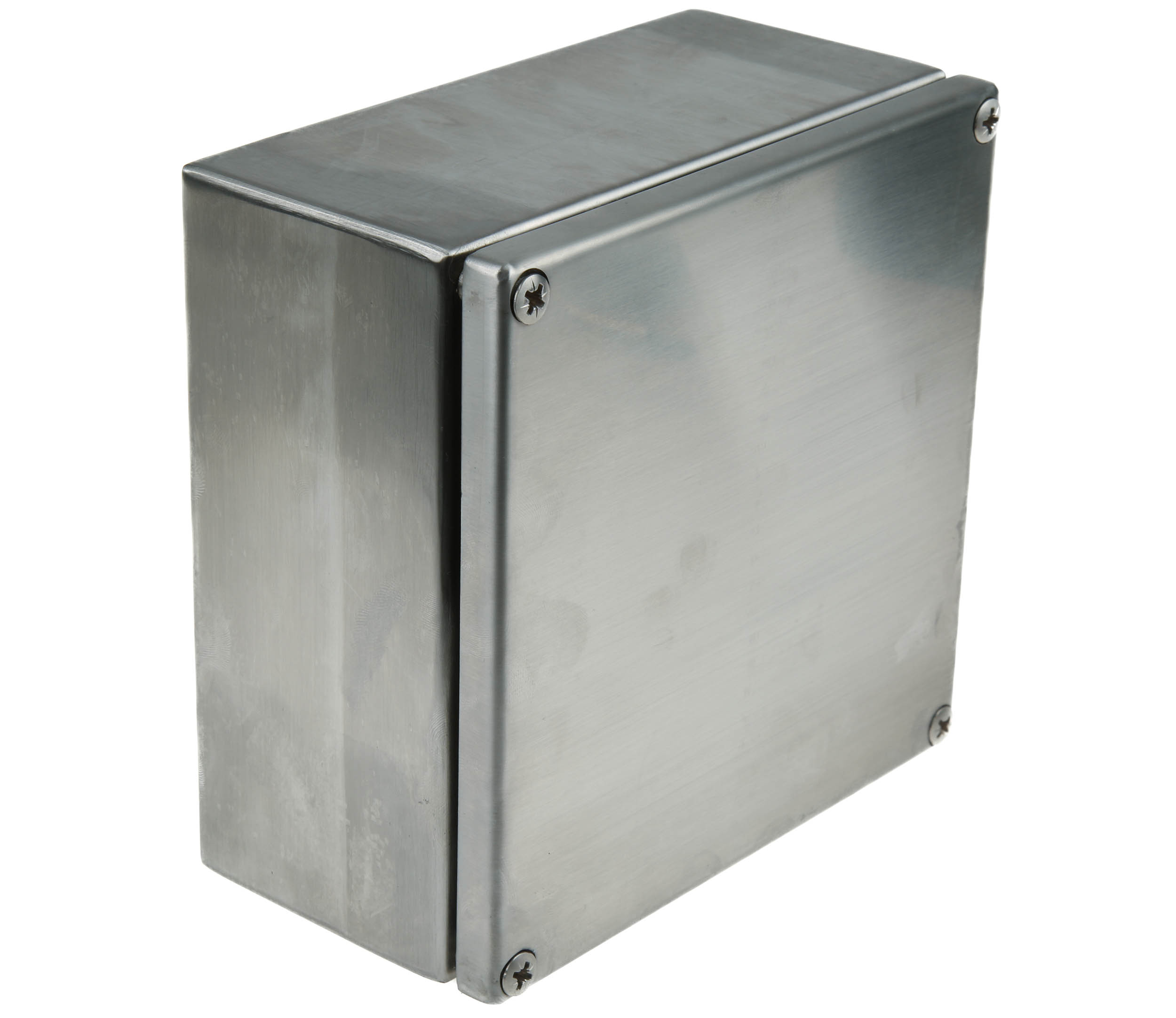 RS PRO Unpainted Stainless Steel Terminal Box, IP66, 150 x 80 x 150mm