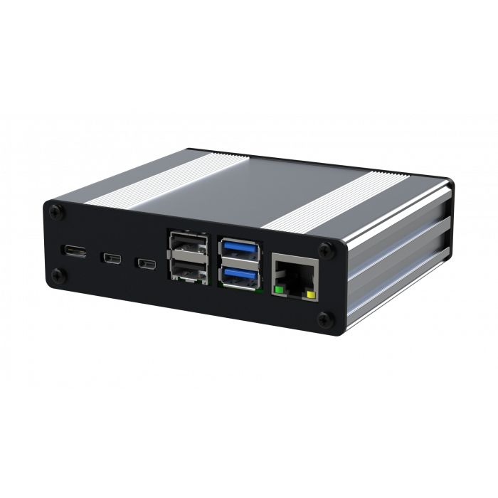 RS PRO Aluminium  Case for use with Raspberry Pi 4 in Silver