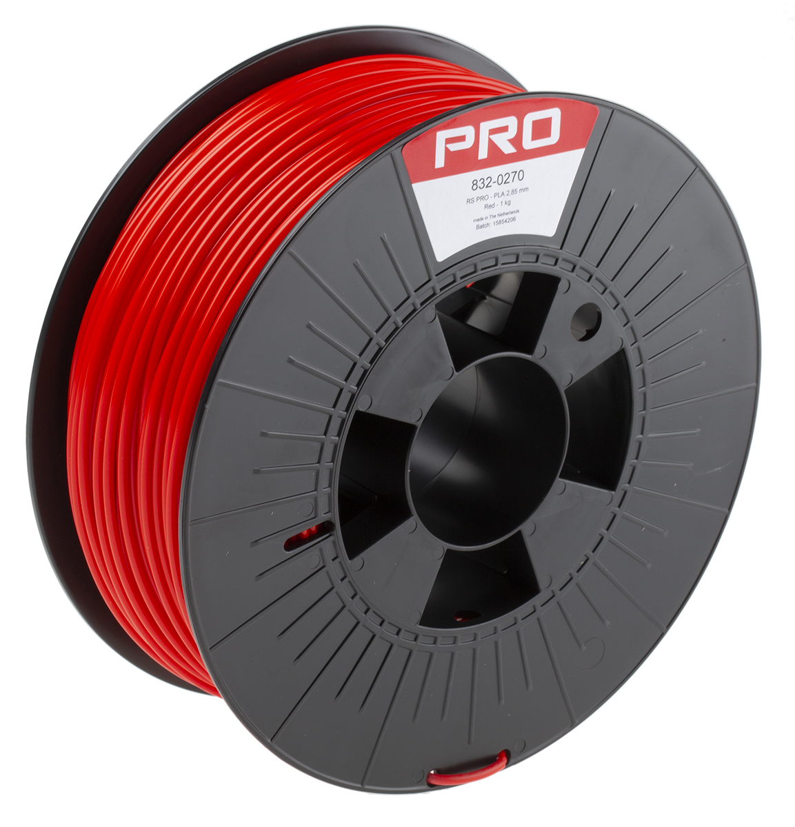 RS PRO 2.85mm Red PLA 3D Printer Filament, 1kg