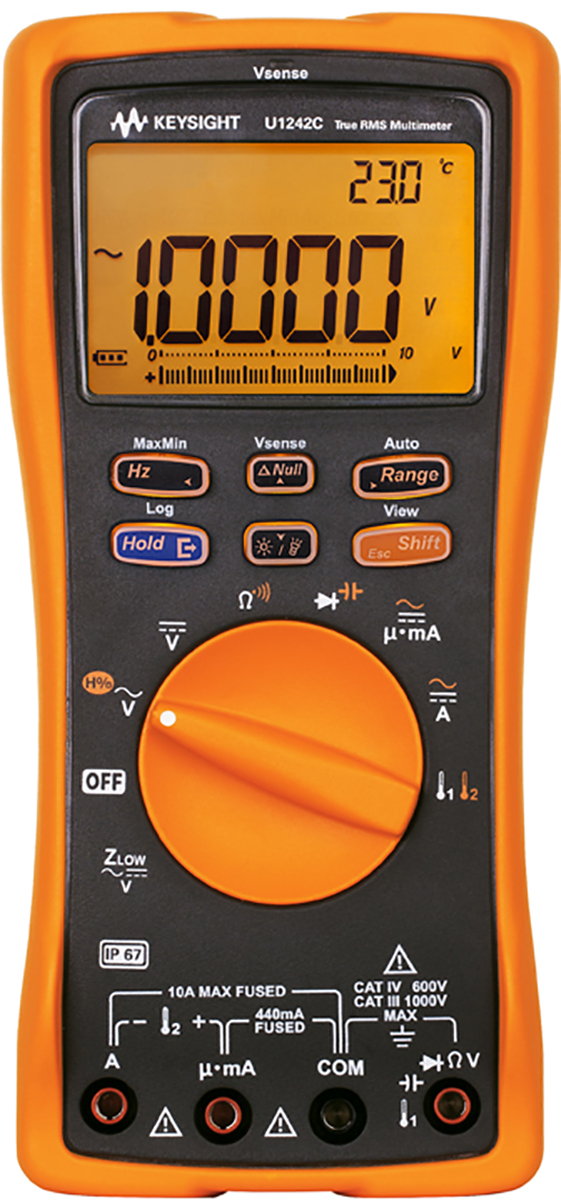 Keysight Technologies U1242C Handheld Digital Multimeter, True RMS - RS Calibrated