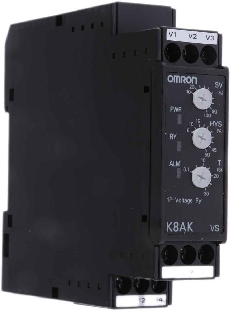 Omron Voltage Monitoring Relay, 1 Phase, SPDT, 1 → 10V ac/dc