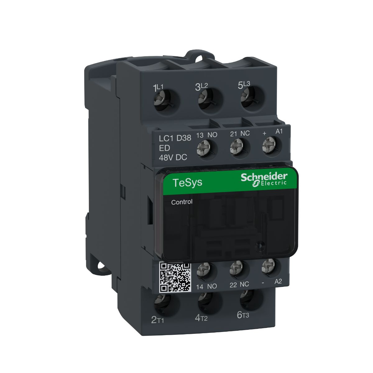 Schneider Electric TeSys D LC1D Contactor, 48 V dc Coil, 3-Pole, 38 A, 3NO, 690 V ac/dc