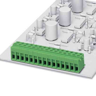 Phoenix Contact PCB Terminal Block, 1-Contact, 5mm Pitch, Wave Soldering, 1-Row, Plug In, Screw Termination