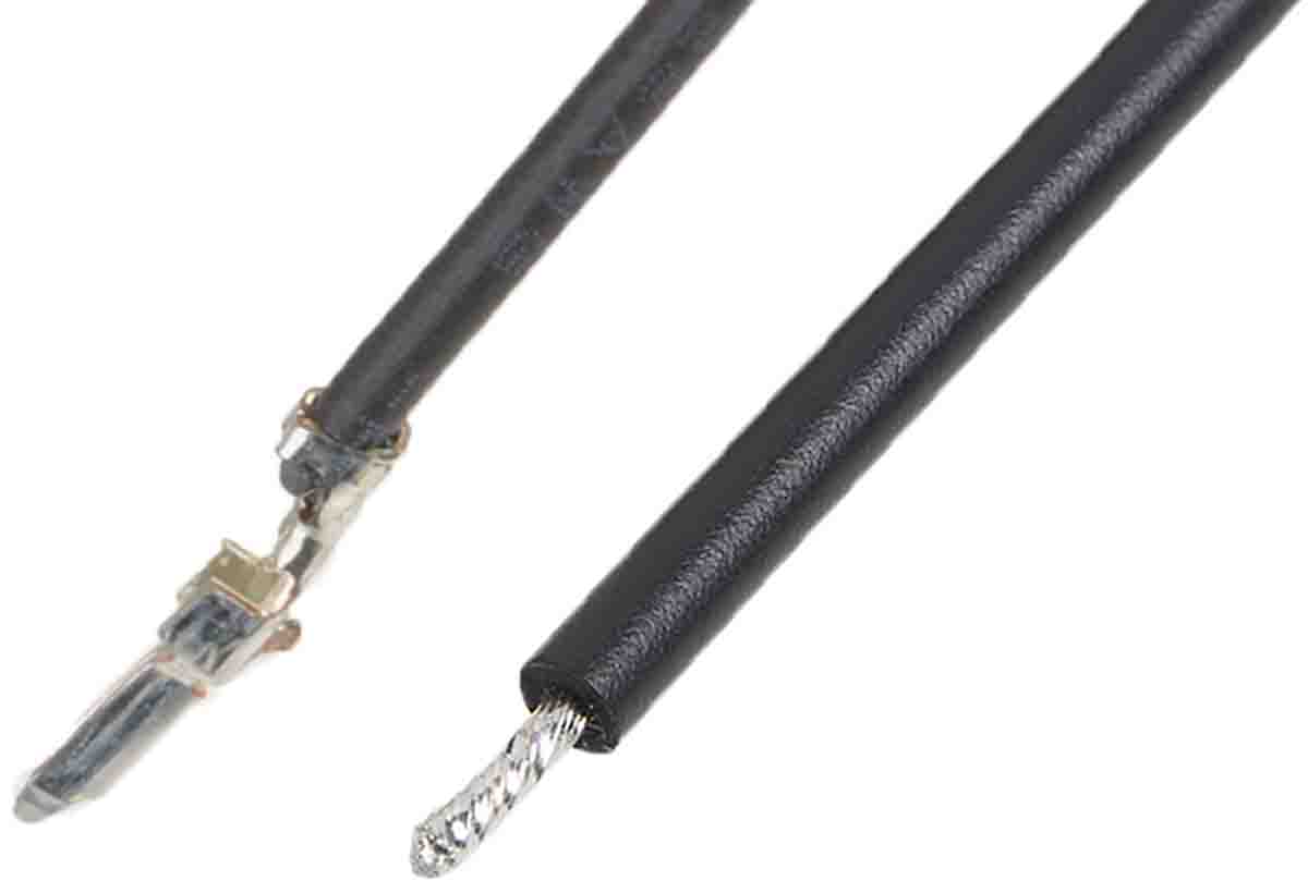 Molex Male PicoBlade to Unterminated Crimped Wire, 300mm, 0.08mm², Black