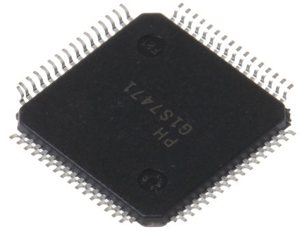 Microchip, 32 bit AVR32, AT32UC3B Microcontroller, 60 MHz, 256kB FLASH, 64-Pin TQFP