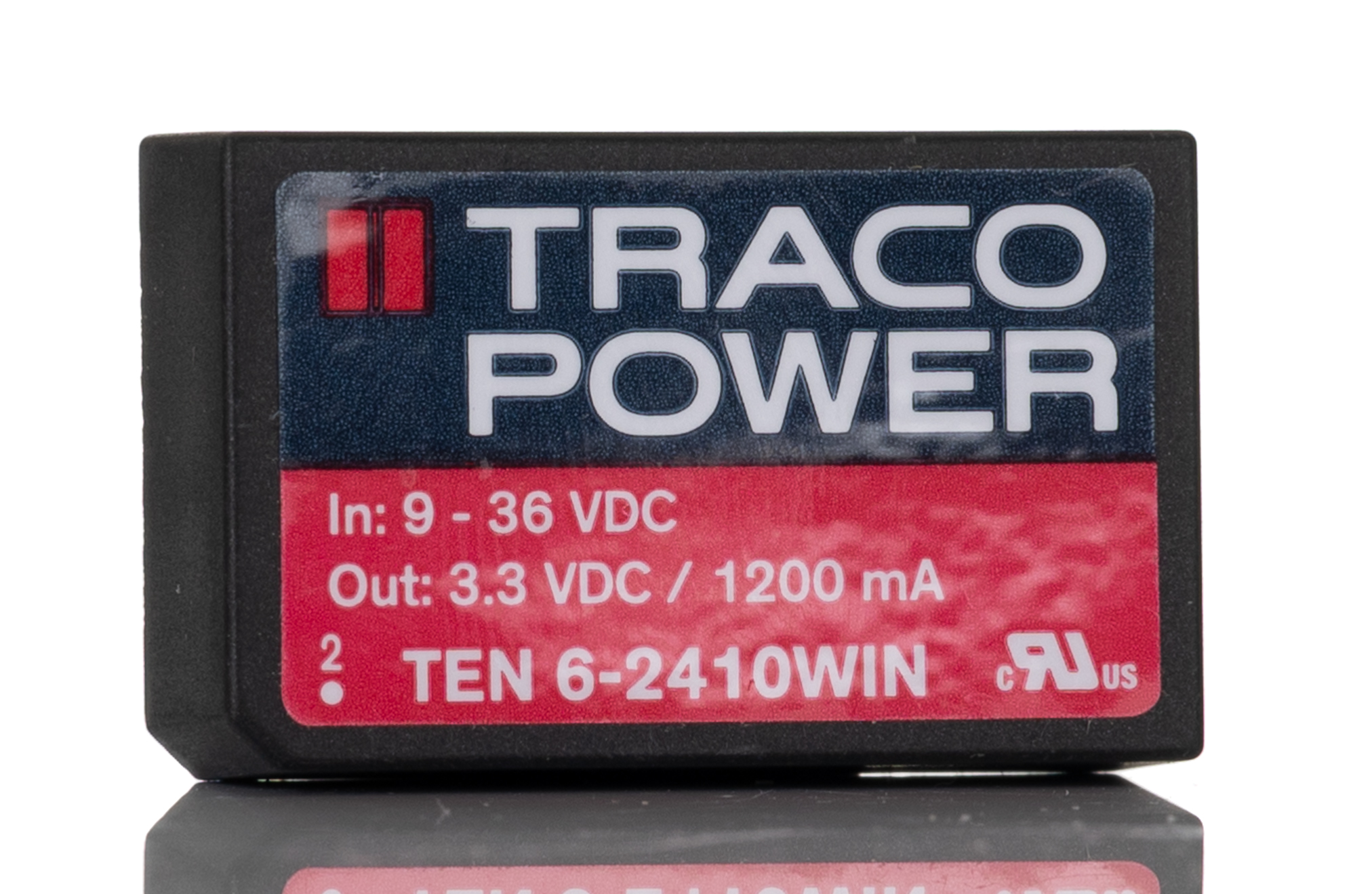 TRACOPOWER TEN 6WIN DC-DC Converter, 3.3V dc/ 1.2A Output, 9 → 36 V dc Input, 6W, Through Hole, +85°C Max Temp