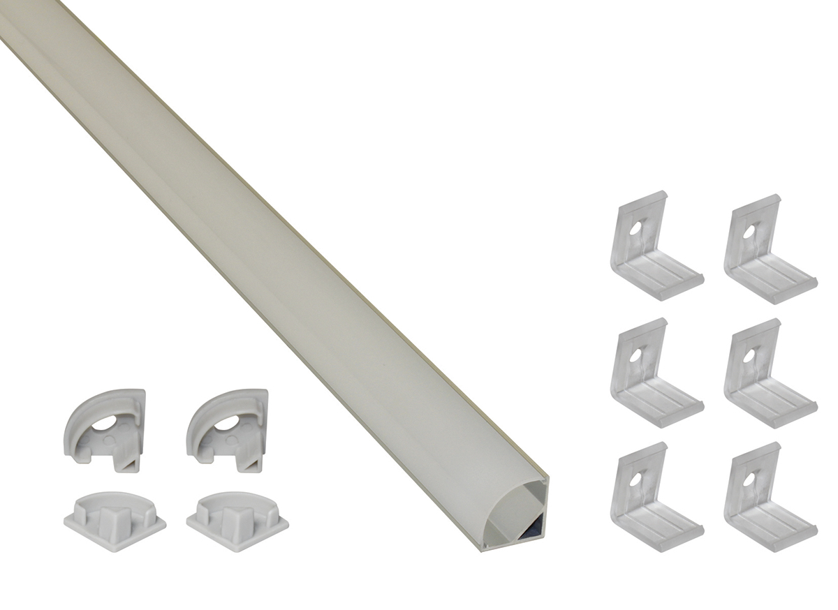 PowerLED LED Strip Extrusion & Diffuser EXT for Cove Lighting, Shelve Lighting, Skirting Board Lighting, Under Cabinet
