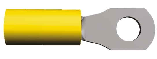 TE Connectivity, PIDG Insulated Crimp Spade Connector, 2.6mm² to 6.6mm², 12AWG to 10AWG, M6 Stud Size Nylon, Yellow