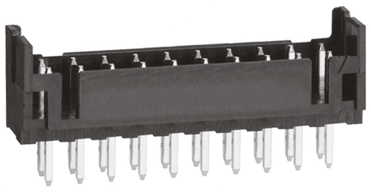 Hirose DF11 Series Straight Through Hole PCB Header, 20 Contact(s), 2 mm Pitch, 2 Row, Shrouded