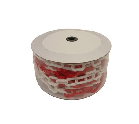 RS PRO Red & White Thermoplastic Chain Barrier