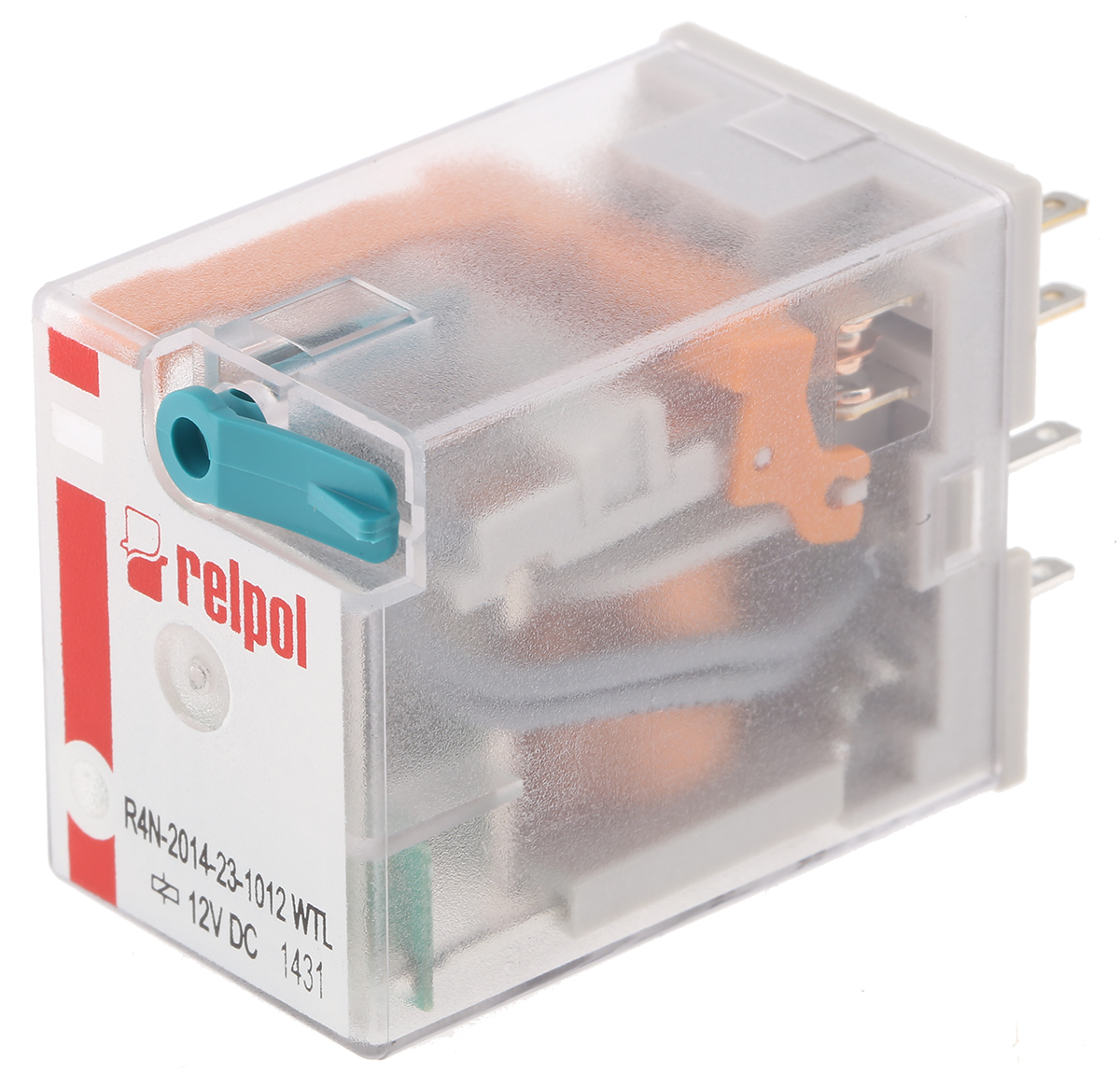 Relpol Plug In Power Relay, 12V dc Coil, 6A Switching Current, 4PDT