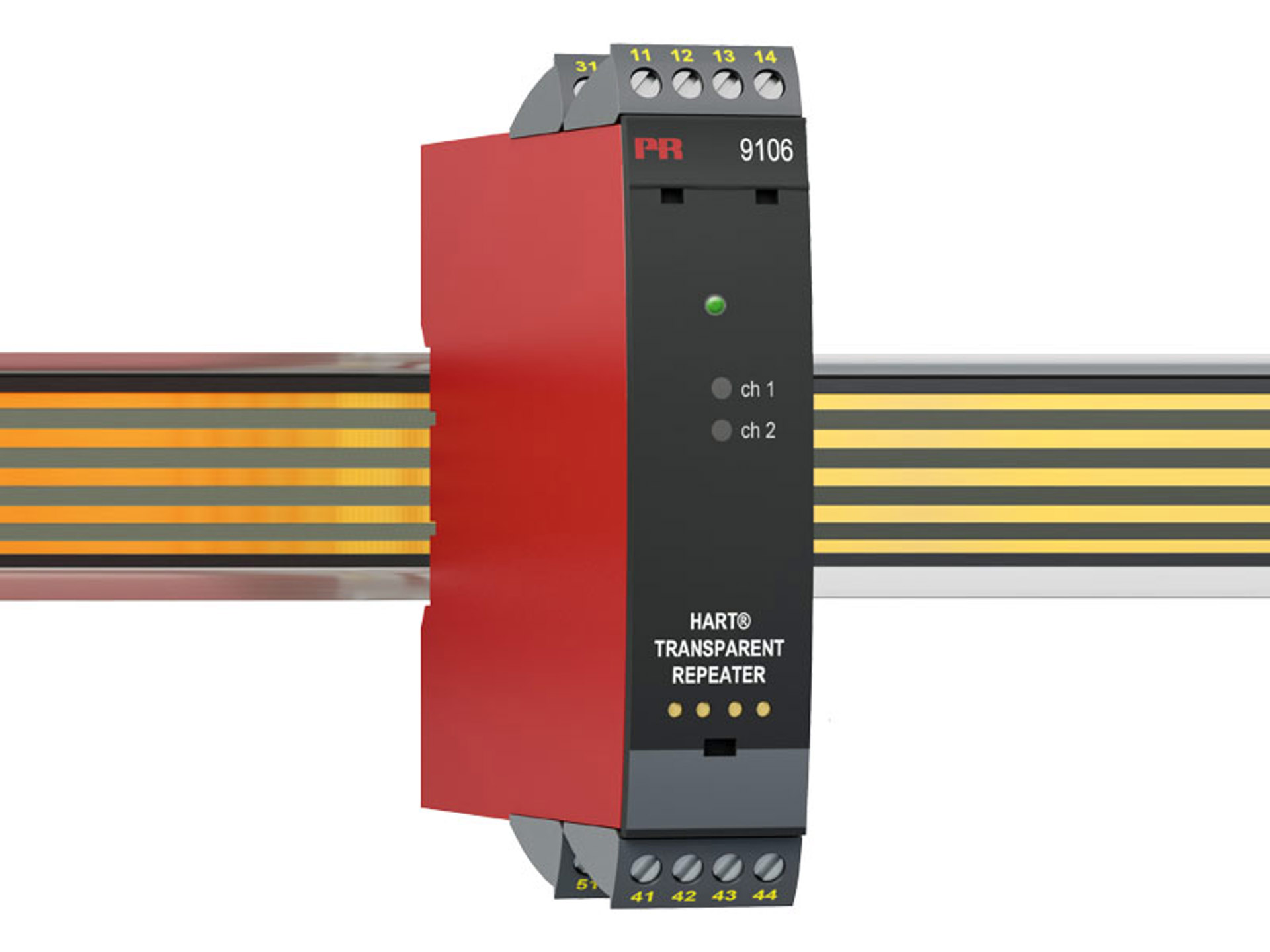 PR Electronics 9100 Series Signal Conditioner, Current, Voltage Input, Current Output, 19.2 → 31.2V dc Supply,