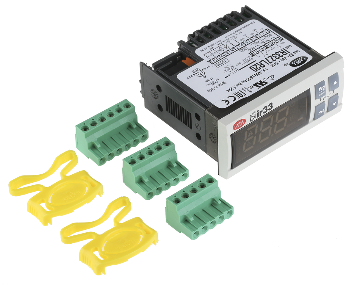 Carel IR33 Panel Mount PID Temperature Controller, 76.2 x 34.2mm, 4 Output Relay, 12 → 24 V ac, 12 → 30 V
