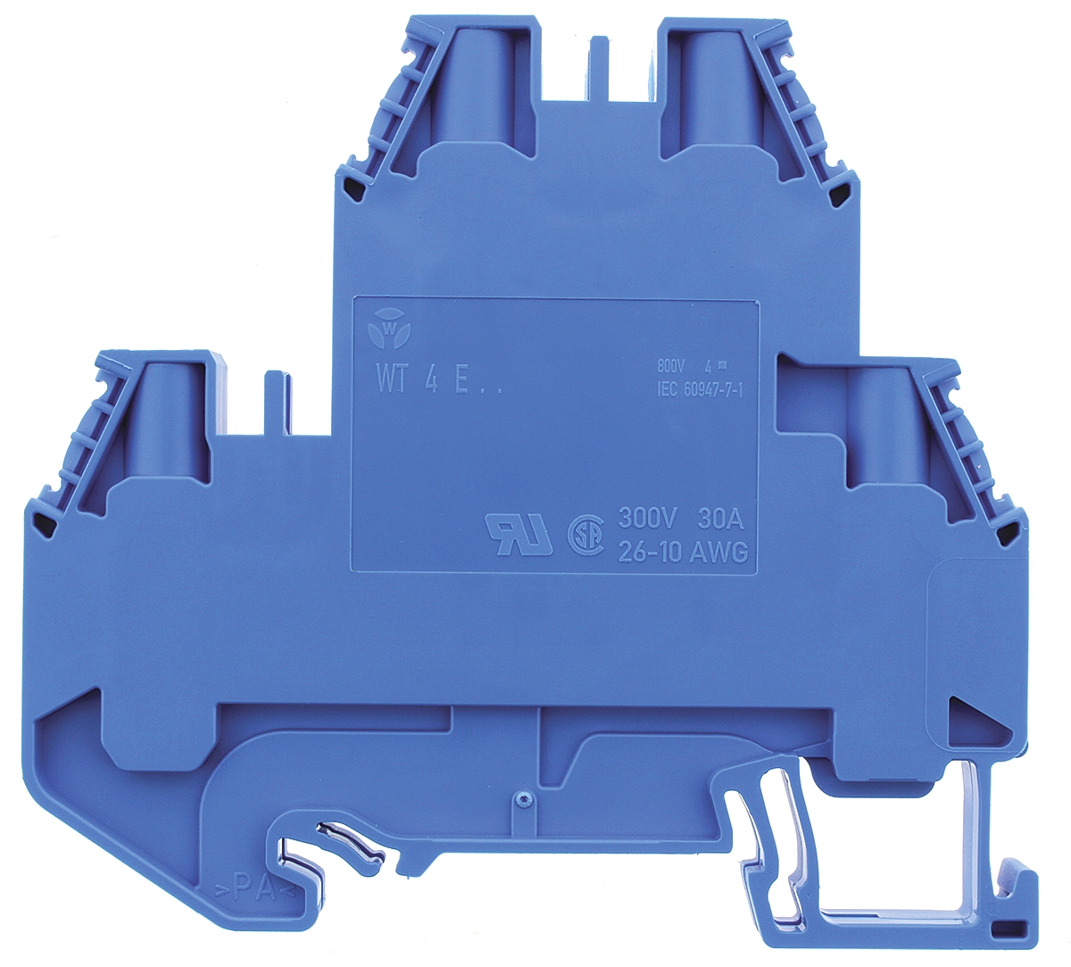 Wieland 58.504.7055.6 WT 4 E Series Blue, Double-Level, Screw Termination, ATEX