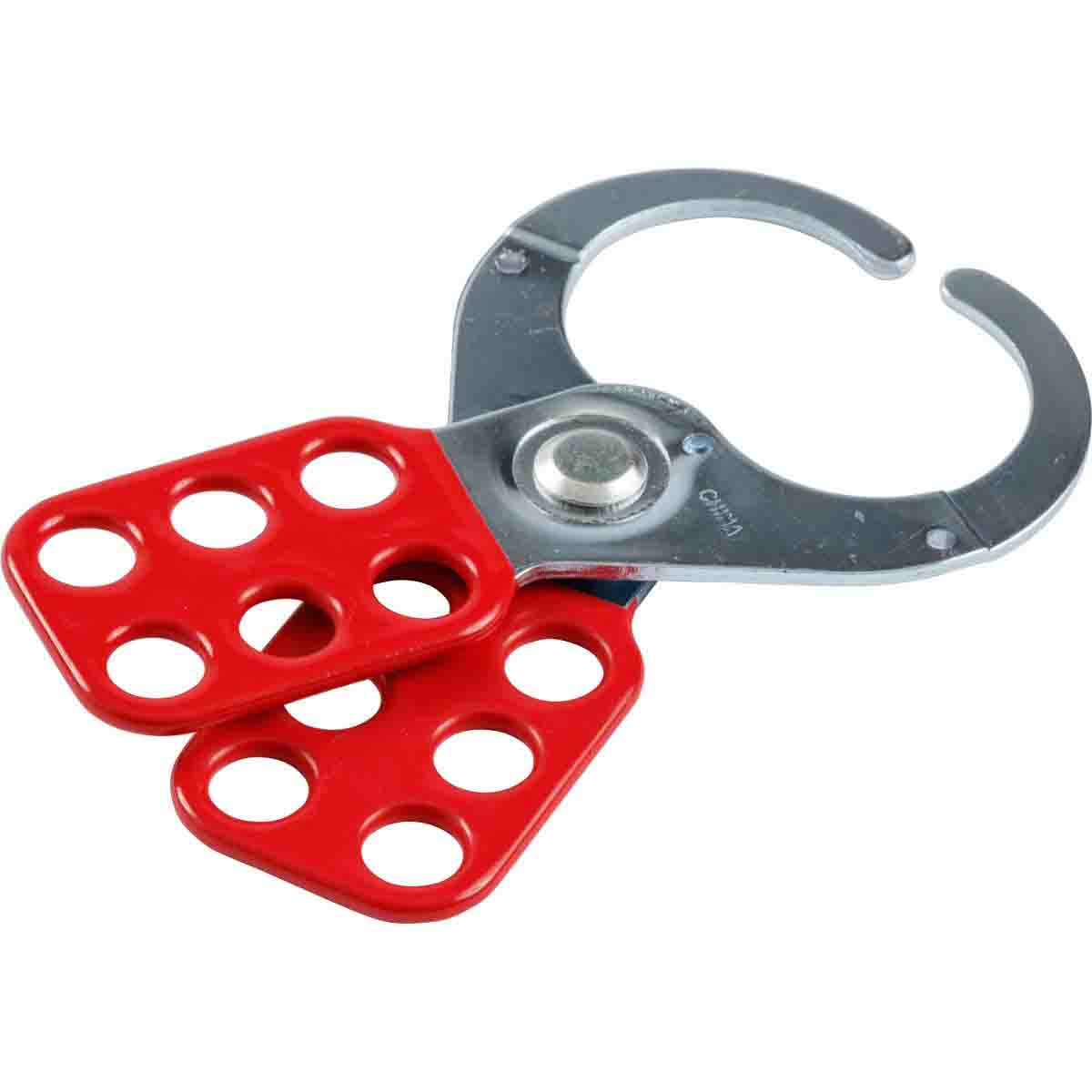 Brady Red 6-Lock Steel, Vinyl Lockout Hasp, 12.70mm Shackle
