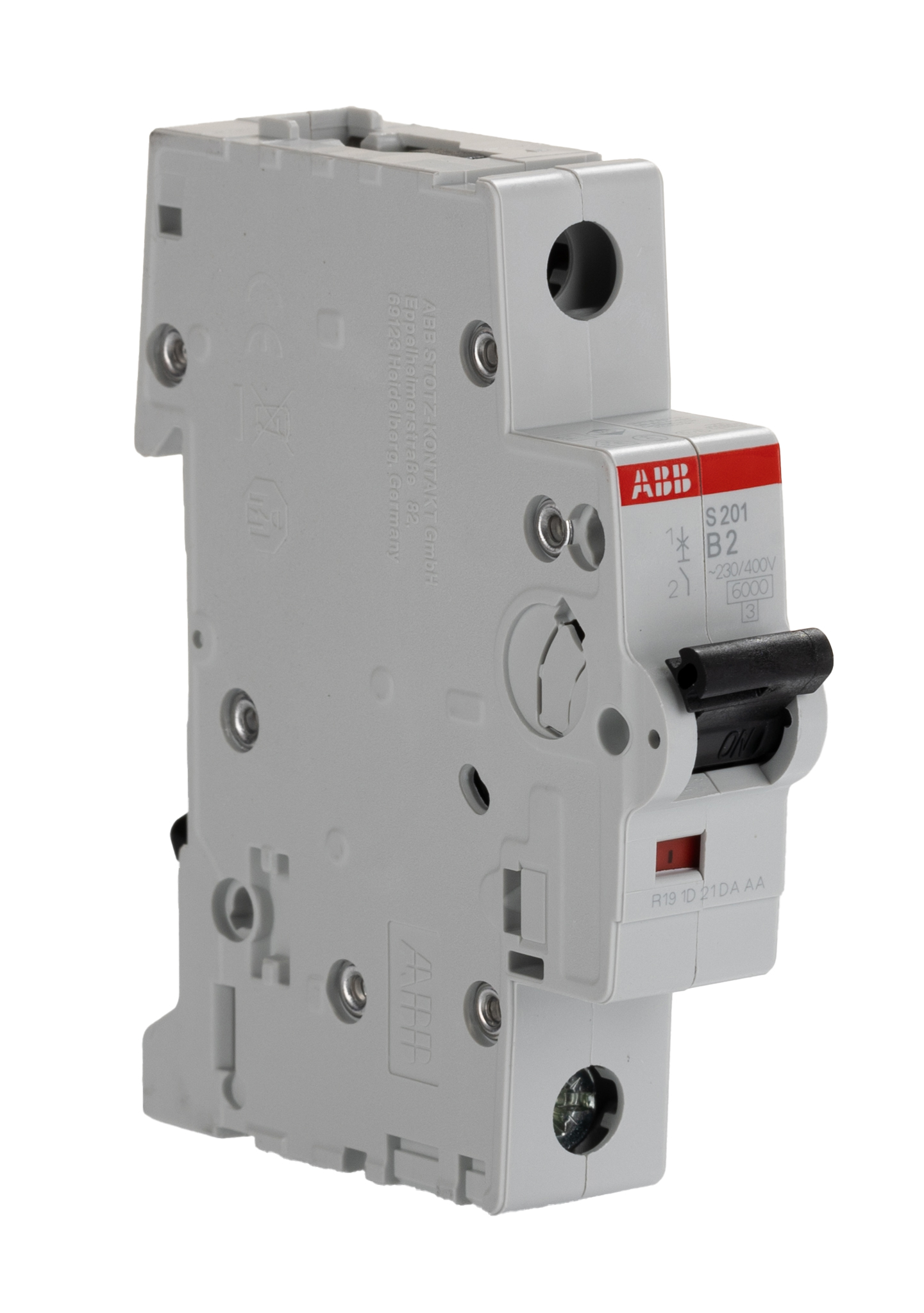 ABB System Pro M Compact S200 MCB, 1P, 2A Curve B, 20 kA Breaking Capacity