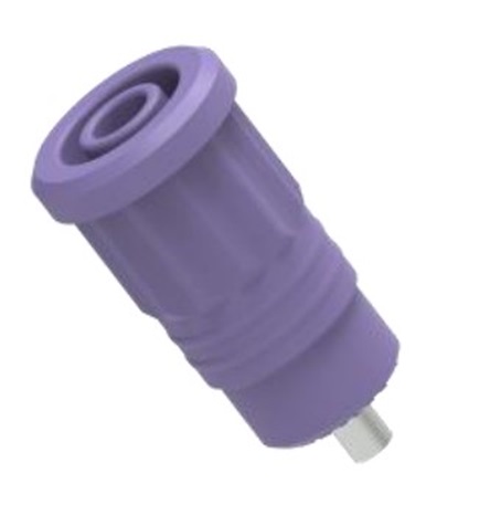 Electro PJP Blue Female Banana Socket, 4 mm Connector, Press Fit Termination, 25A, 1kV, Nickel Plating