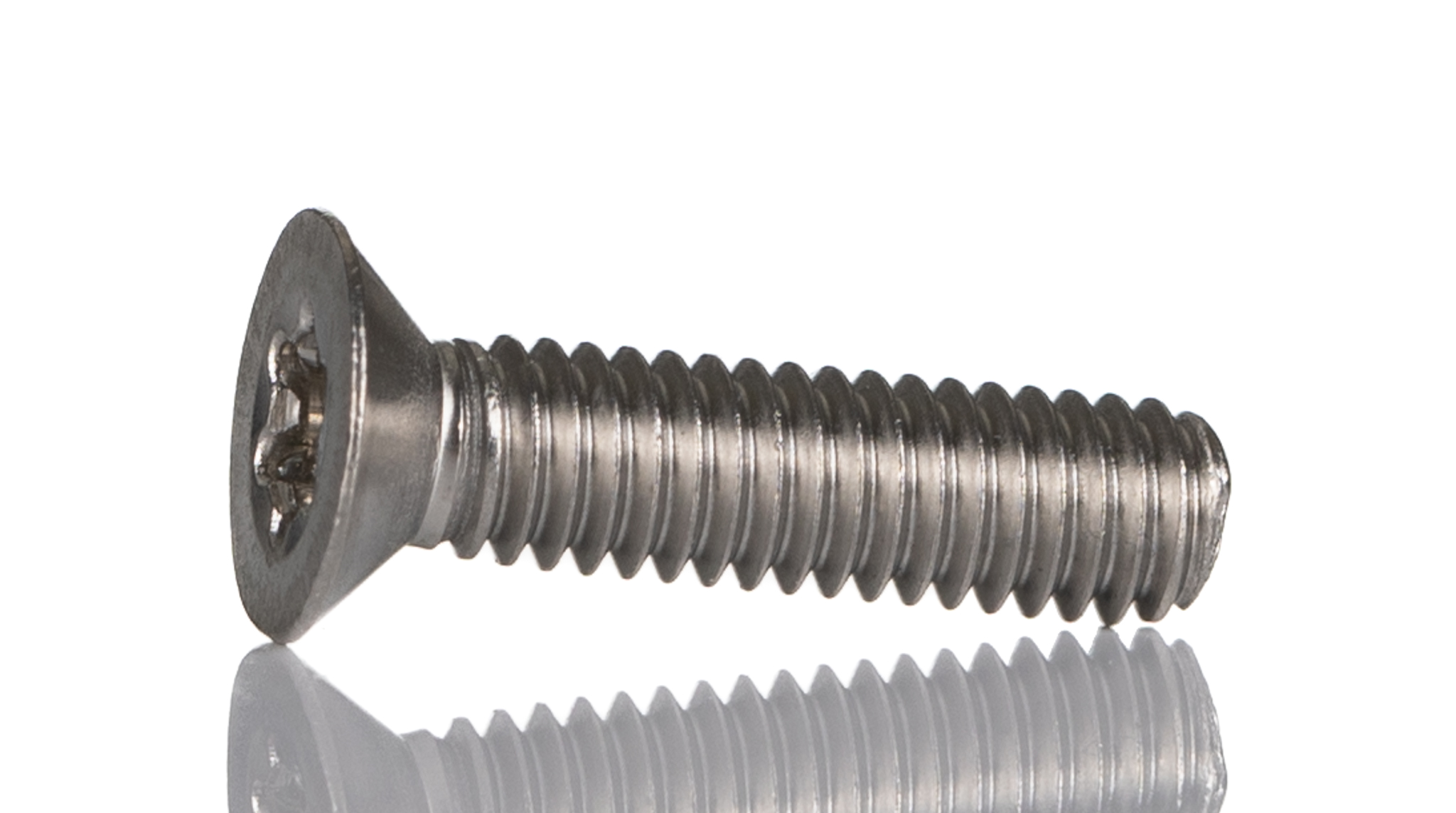 RS PRO Hexalobular Recess M4 Countersunk A2 304 Stainless Steel Machine Screw ISO 14581 M4 x 16mm