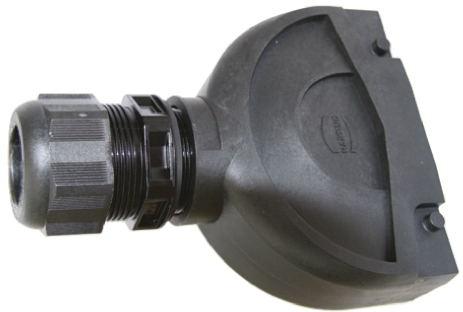 Harting Han-Eco Heavy Duty Power Connector Hood, M40 Thread, Top Entry