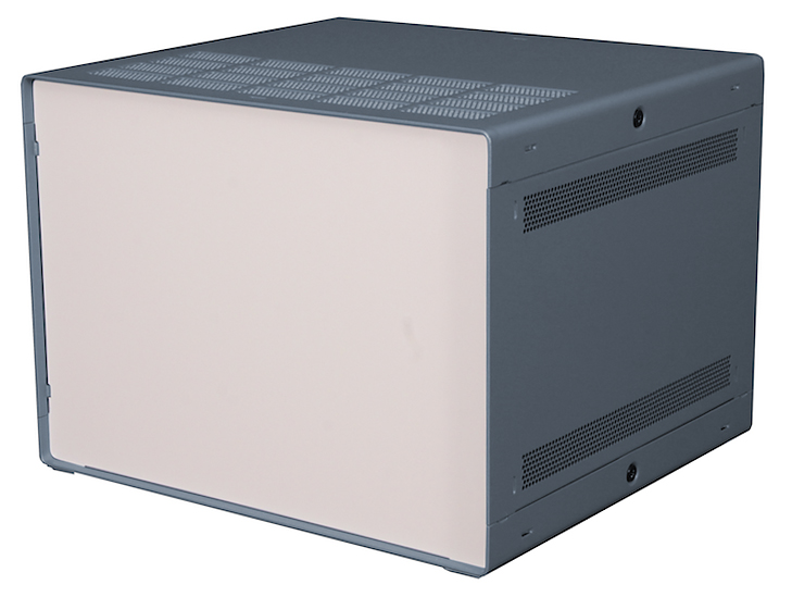 RS PRO Grey Extruded Aluminium Enclosure, IP30, Grey Lid, 279 x 305 x 219mm