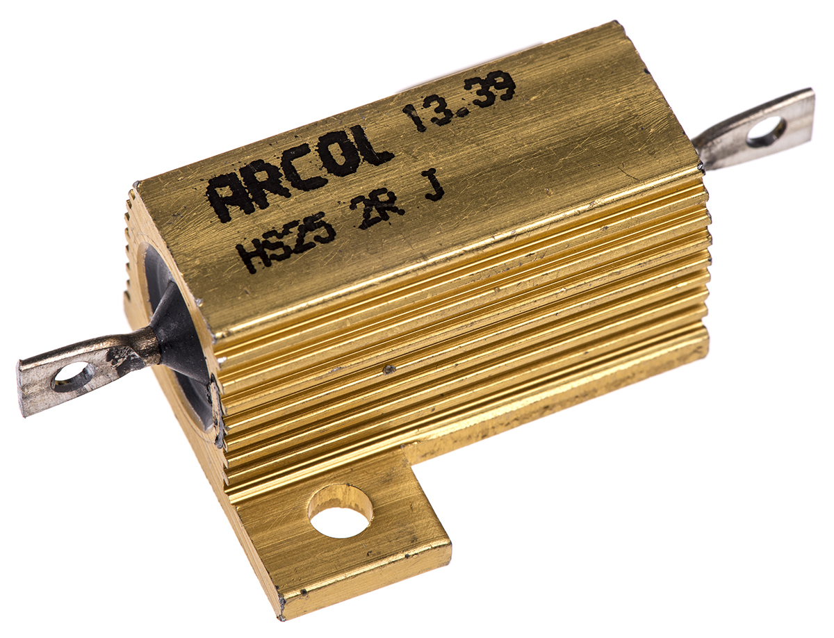 Arcol, 2Ω 25W Wire Wound Chassis Mount Resistor HS25 2R J ±5%