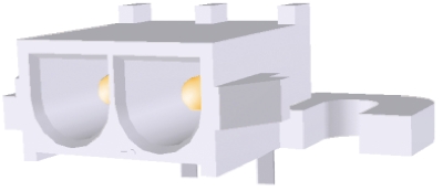 TE Connectivity Universal MATE-N-LOK Series Right Angle Through Hole PCB Header, 2 Contact(s), 6.35 mm Pitch, 1 Row,