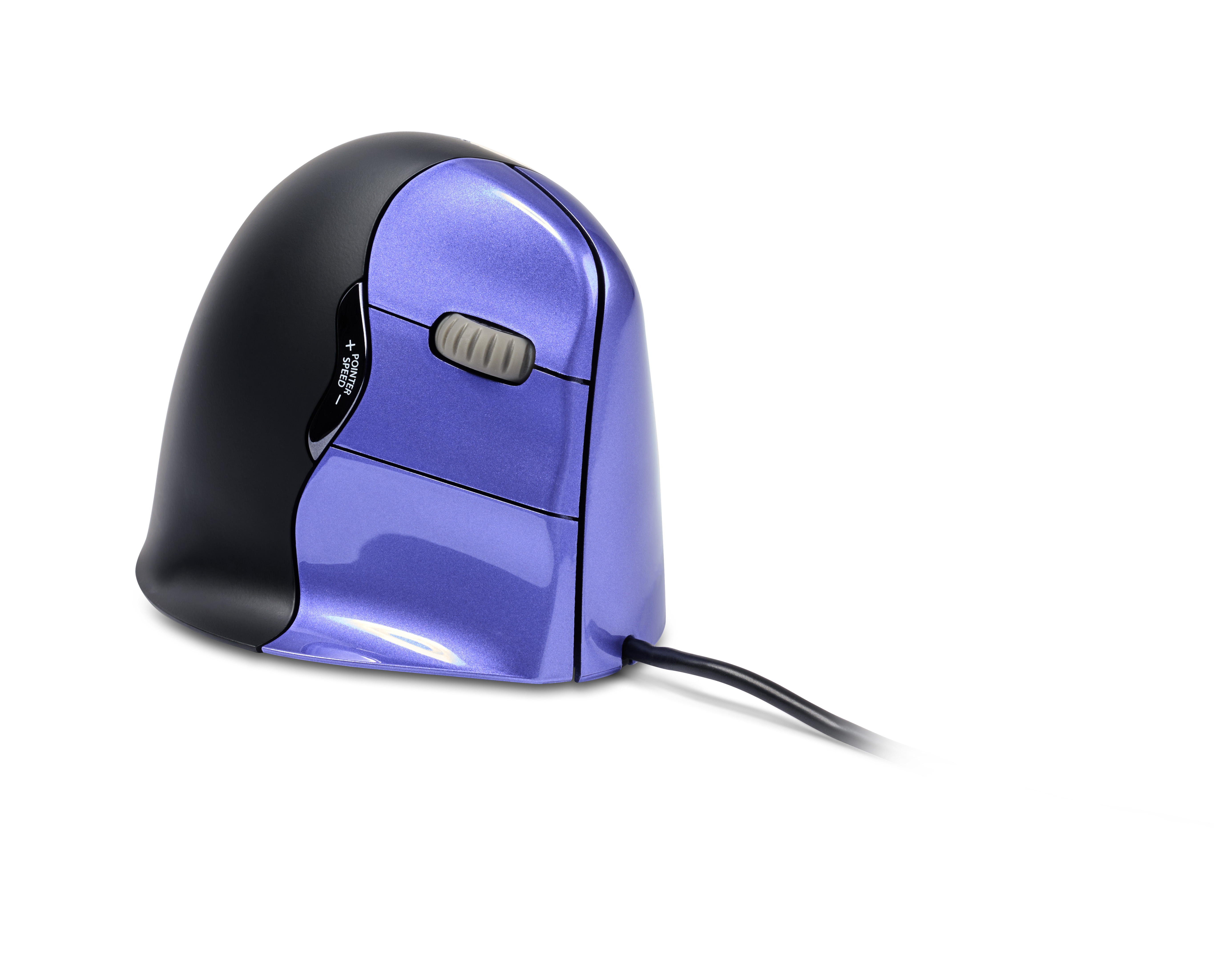 Evoluent BNEEVR4S 6 Button Wired Vertical Laser Mouse Black, Grey