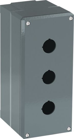ABB Grey Aluminium Modular Metal Push Button Enclosure - 3 Hole