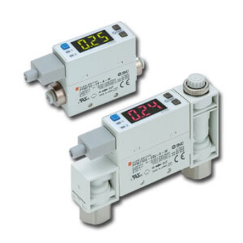 SMC PFM7 Series Integrated Display Flow Switch for Dry Air, N2, 0.5 L/min Min, 25 L/min Max