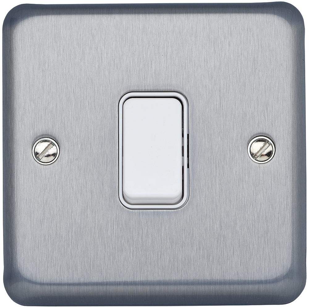 MK Electric Rocker Light Switch, 2 Way, 1 Gang, Albany Plus