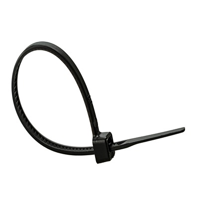 RS PRO Cable Ties, 100mm x 2.5 mm, Black Nylon, Pk-100