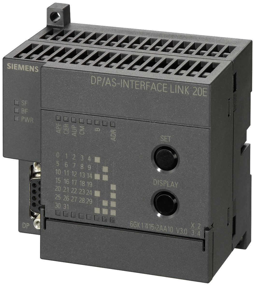 Siemens DP/AS-Interface Link 20E Series Communication Module for Use with SIMATIC NET, 24 V