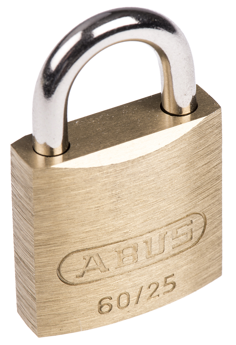 ABUS Key Weatherproof Brass, Steel Padlock, 4mm Shackle, 25mm Body