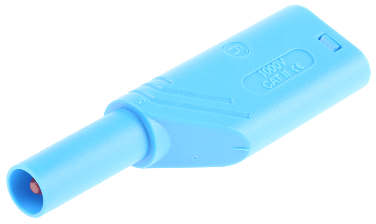 Hirschmann Test & Measurement Blue Male Banana Plug, 4 mm Connector, Screw Termination, Nickel Plating