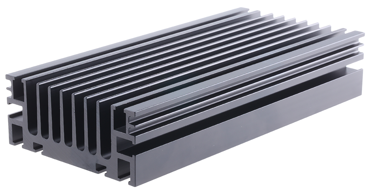 RS PRO Heatsink, Universal Rectangular Alu, 0.9°C/W, 200 x 96 x 40mm, Clamp
