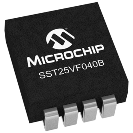 Microchip 4Mbit SPI Flash Memory 8-Pin SOIC, SST25VF040B-50-4C-S2AF