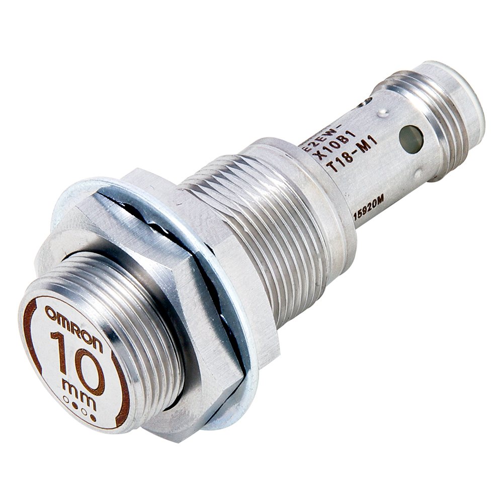 Omron Inductive Threaded Barrel Proximity Sensor, M18, 10 mm Detection, PNP NO, 10 → 30 V dc