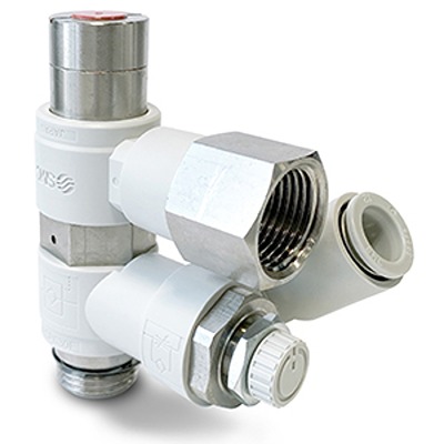 SMC ASP Series Threaded Pneumatic Silencer & Exhaust Restrictor Function Fitting, 3/8 in Male Inlet Port, 10mm Tube