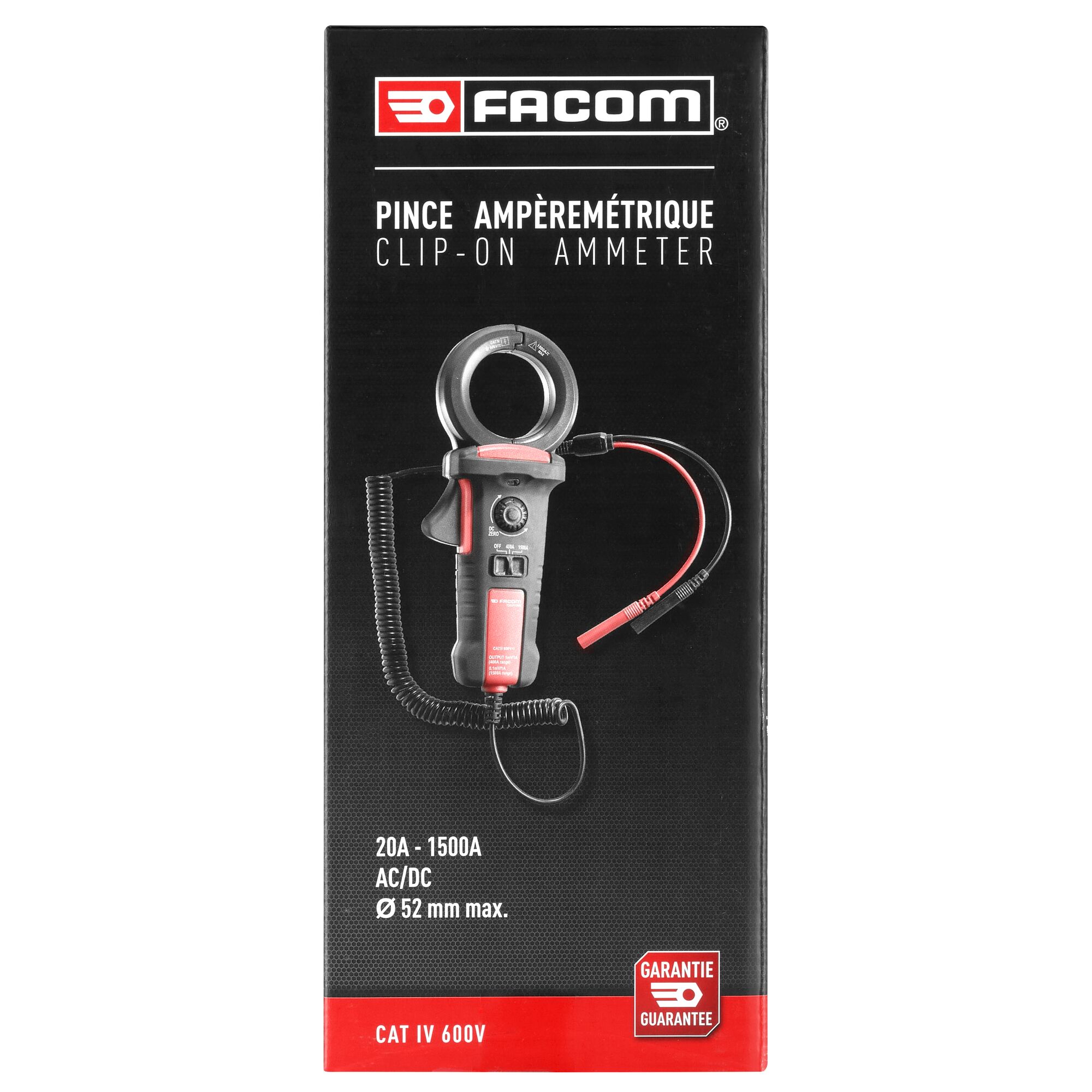 Facom 720.P1500PB Clamp Meter DC Voltage, 1500A dc, Max Current 1500A ac CAT IV