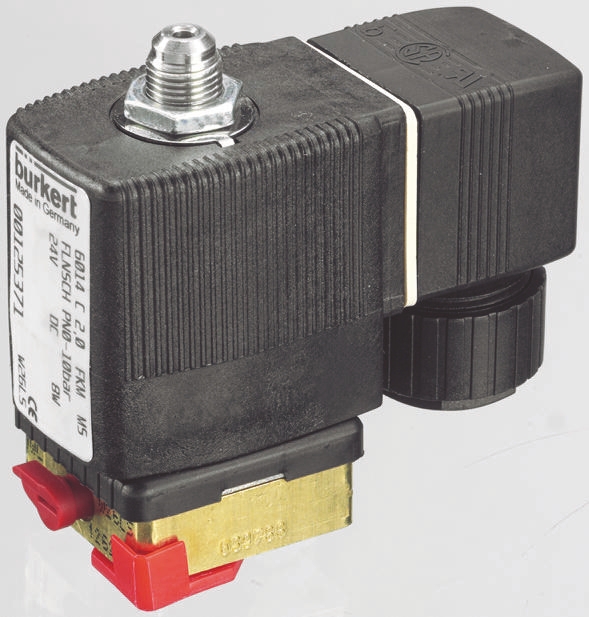 Burkert Solenoid Valve 125374, 3 Port, NC, 230 V ac 1/8 in G, 1/8 in G