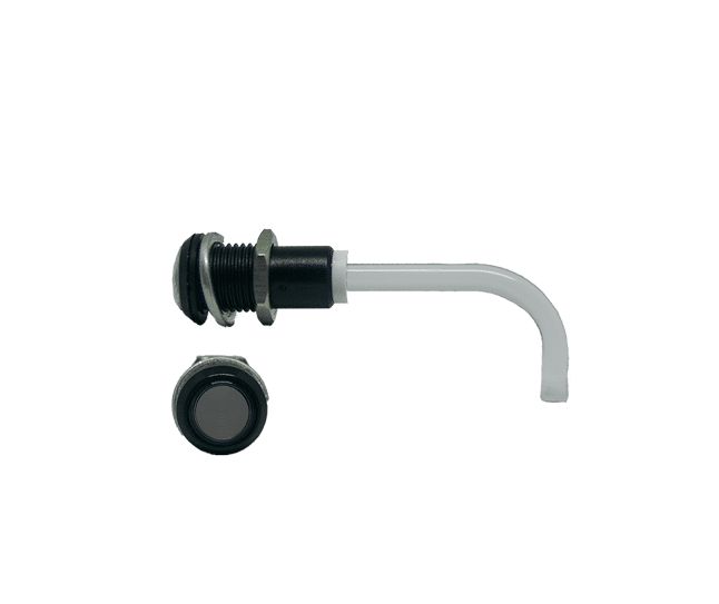 RHD-1100-3000-F9PS67PR Bivar, Panel Mount Right Angle LED Light Pipe, Smoke Round Lens