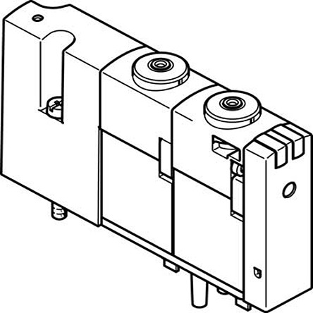 Festo 2x3/2, Closed, Monostable Solenoid Valve - Electrical VOVC Series 24V dc, 565449