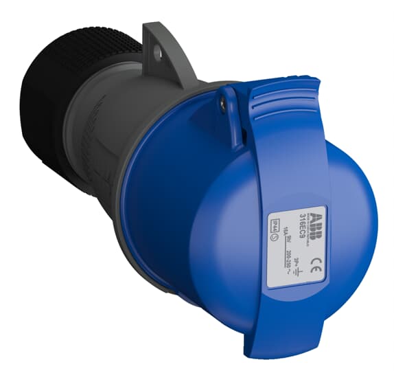 Amphenol Industrial, 2CMA1 IP44 Blue 3P+E Industrial Power Socket, Rated At 16A, 250 V