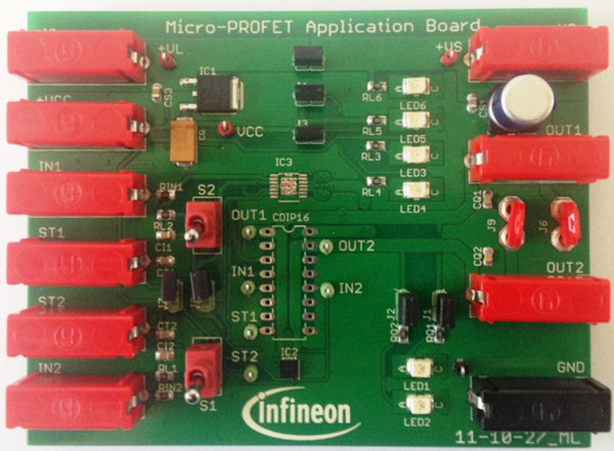 Infineon DEMOBOARD ITS42K5D Evaluation Board for ITS42k5D-LD-F for Motor Control &amp, Lighting, Drives, Industrial,