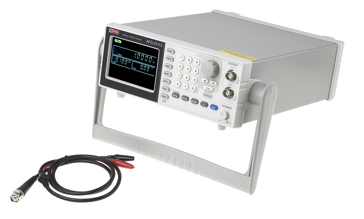 RS PRO AFG21112 Function Counter, 0.1Hz Min, 12MHz Max, FM Modulation, Variable Sweep - With RS Calibration