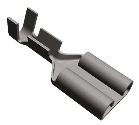 TE Connectivity FASTON .250 Uninsulated Female Spade Connector, Receptacle, 6.35 x 0.81mm Tab Size, 0.5mm² to 1.5mm²