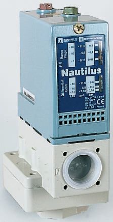 Telemecanique Sensors Pressure Sensor, -0.87bar Min, -0.01bar Max, Relay Output, Differential Reading