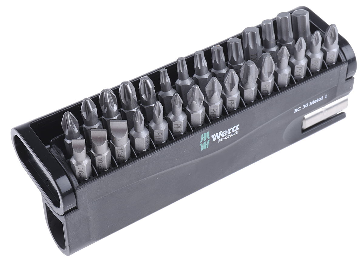 Wera Impact Bit Set 30 Pieces, Hexagon, Phillips, Pozidriv, Slotted, Torx