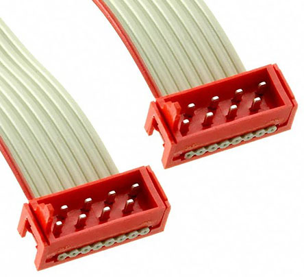 TE Connectivity Micro-MaTch Series Flat Ribbon Cable, 8-Way, 1.27mm Pitch, 75.5mm Length, Micro-MaTch IDC to